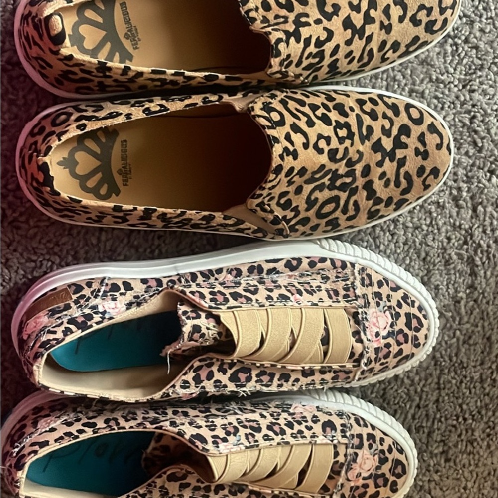 Leopard Print Slip-On Sneakers